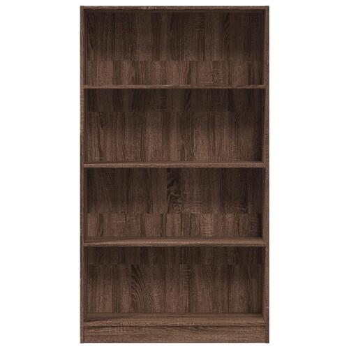 Bogreol 80x24x143 cm konstrueret træ brun egetræsfarve