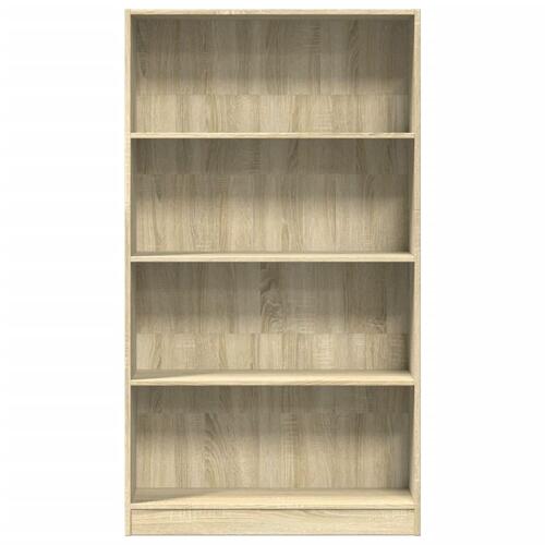 Bogreol 80x24x143 cm konstrueret træ sonoma-eg