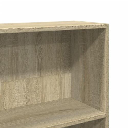Bogreol 80x24x143 cm konstrueret træ sonoma-eg