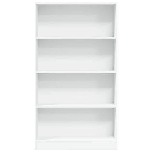 Bogreol 80x24x143 cm konstrueret træ hvid