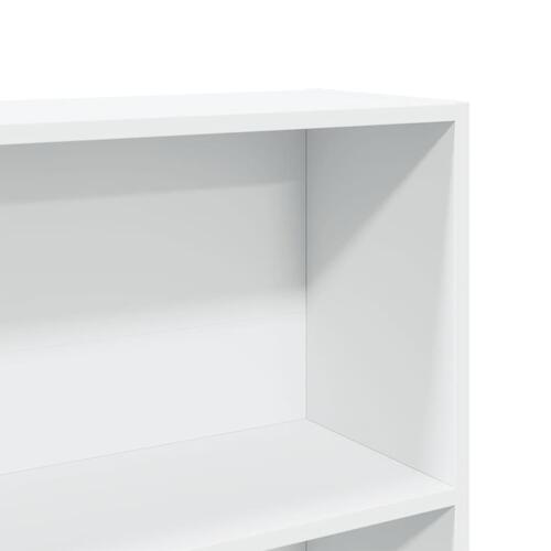 Bogreol 80x24x143 cm konstrueret træ hvid
