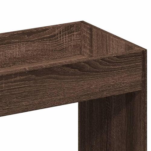 Højskab 63x33x180 cm konstrueret træ brun egetræsfarve