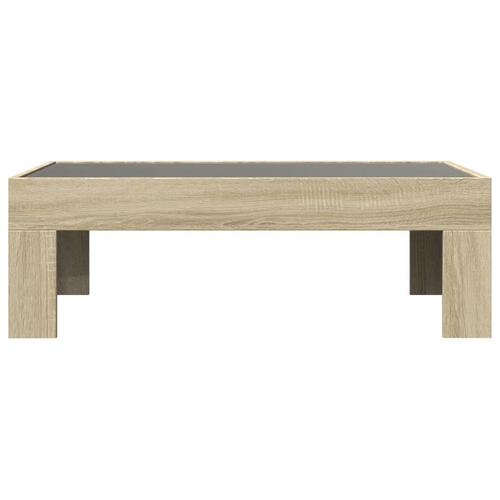 Sofabord med Infinity LED-lys 90x50x30 cm sonoma-eg
