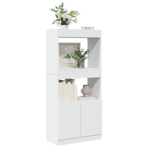 Skab 63x33x140 cm konstrueret træ hvid