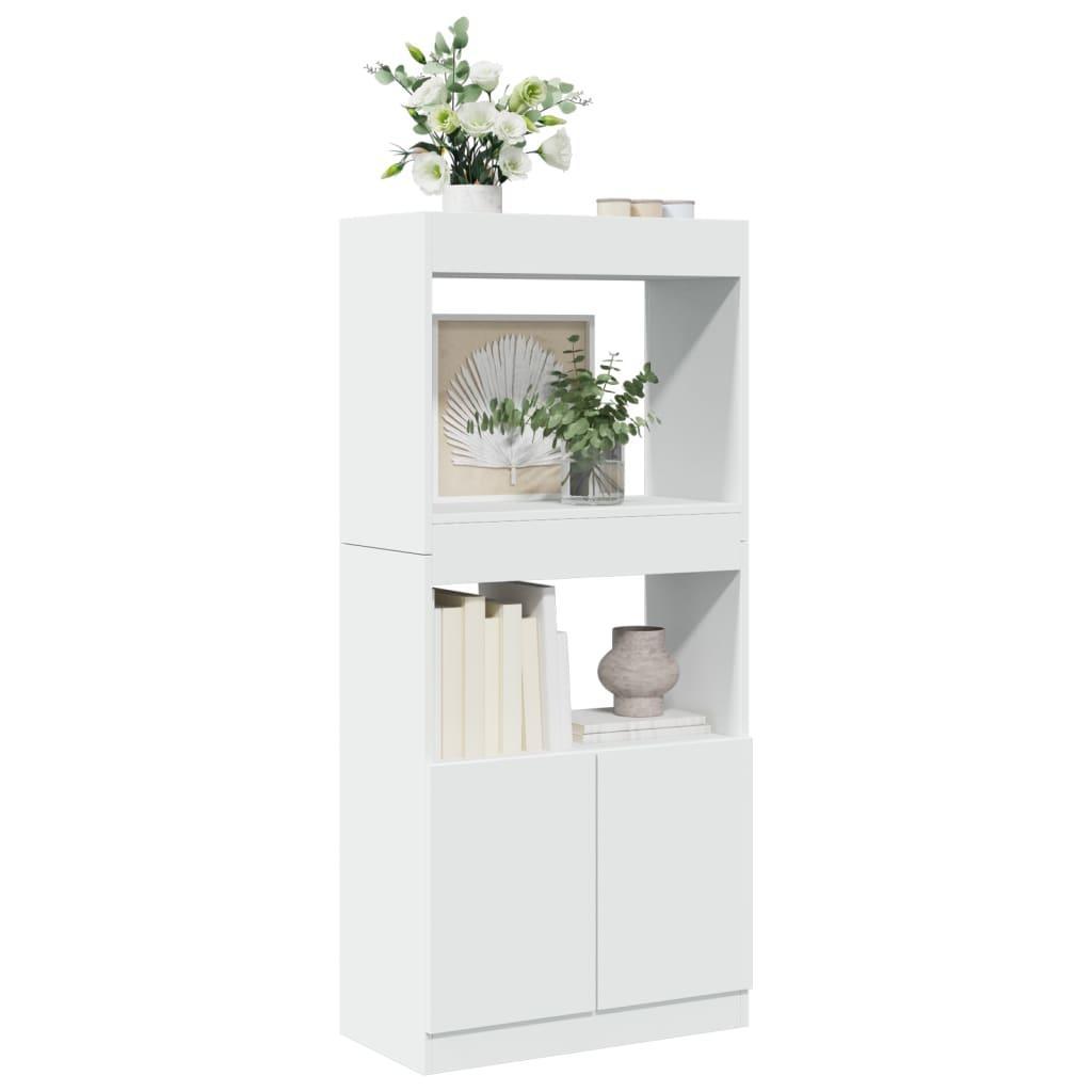 Skab 63x33x140 cm konstrueret træ hvid