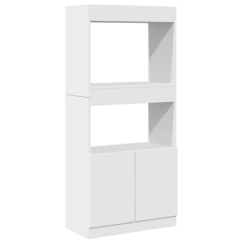 Skab 63x33x140 cm konstrueret træ hvid
