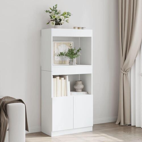 Skab 63x33x140 cm konstrueret træ hvid