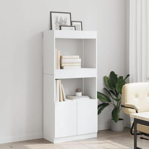 Skab 63x33x140 cm konstrueret træ hvid