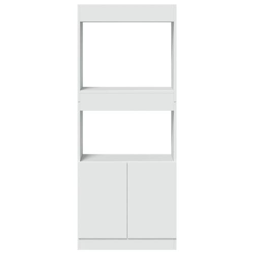 Skab 63x33x140 cm konstrueret træ hvid