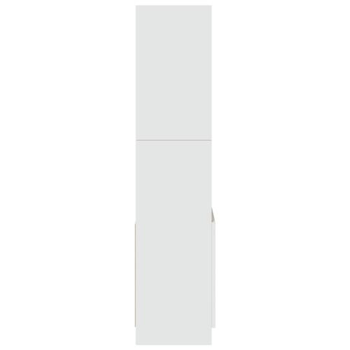 Skab 63x33x140 cm konstrueret træ hvid