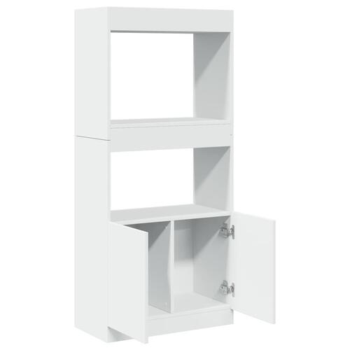 Skab 63x33x140 cm konstrueret træ hvid