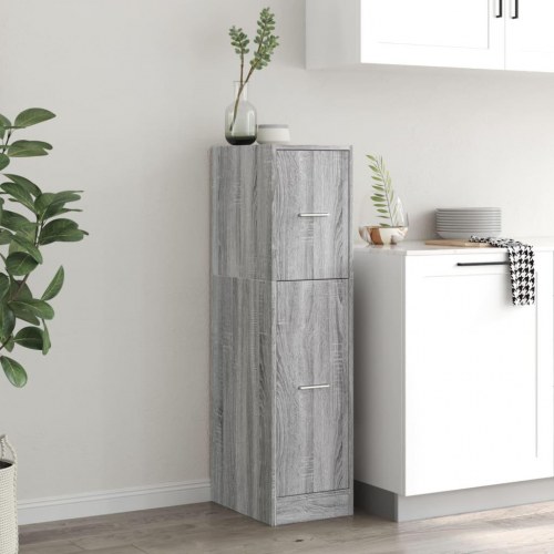Apotekerskab 30×41×118 cm i konstrueret træ - grå sonoma-eg