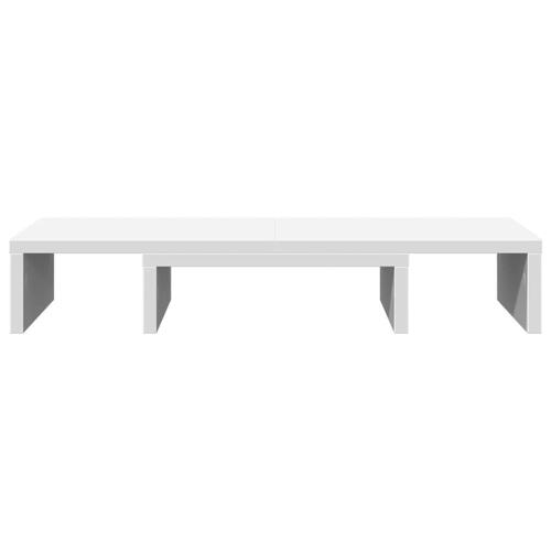 Skærmholder 60x24x10,5 cm justerbar konstrueret træ hvid