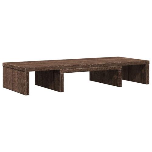 Skærmholder 60x24x10,5 cm justerbar konstrueret træ brunt eg