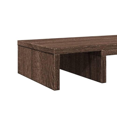Skærmholder 60x24x10,5 cm justerbar konstrueret træ brunt eg