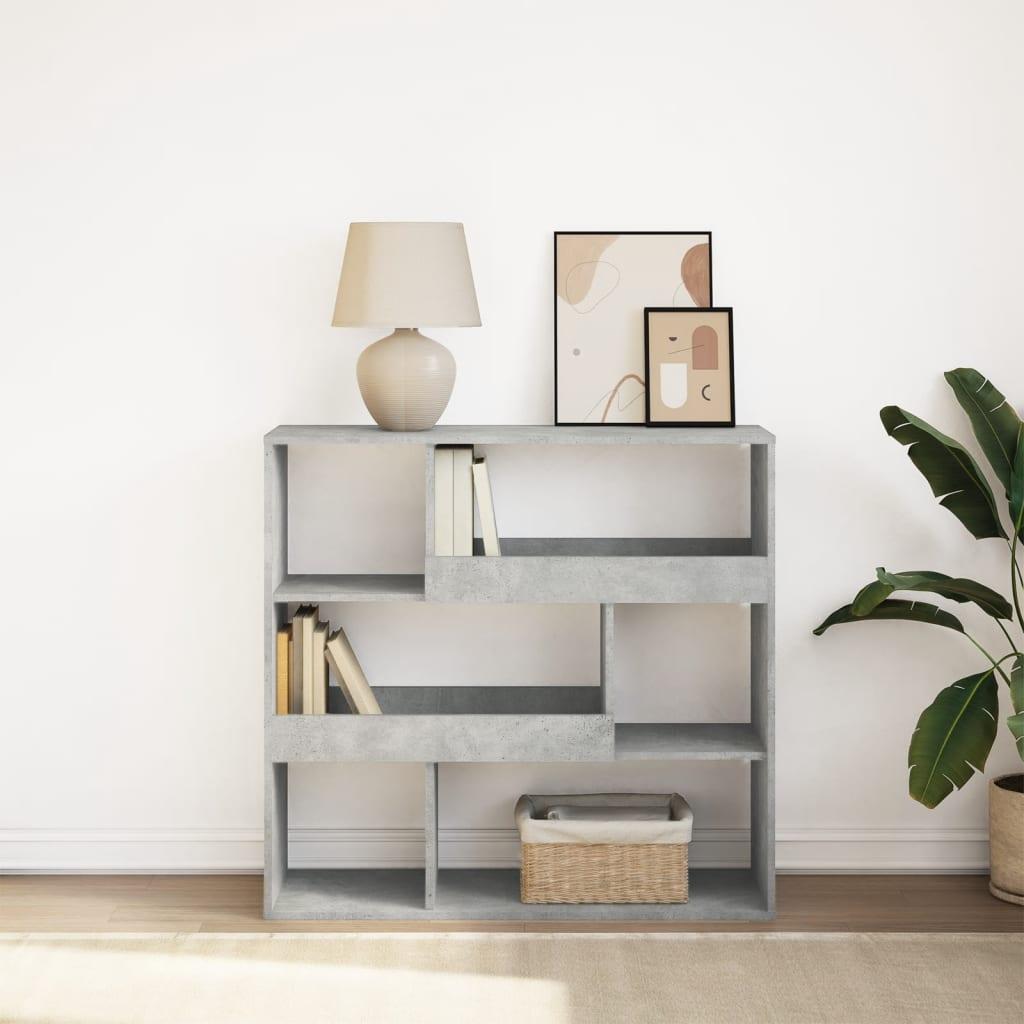 Bogreol/rumdeler 100x33x94,5 cm betongrå