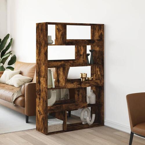 Bogreol 100x33x156,5 cm konstrueret træ røget egetræsfarve