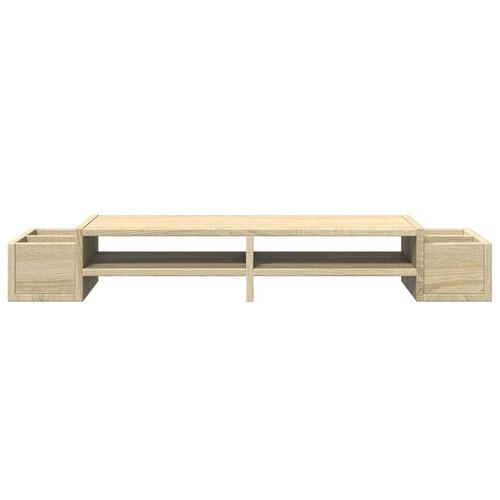Skærmholder med opbevaring 100x27x15 cm konstrueret træ