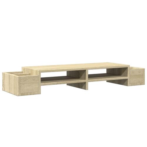 Skærmholder med opbevaring 100x27x15 cm konstrueret træ