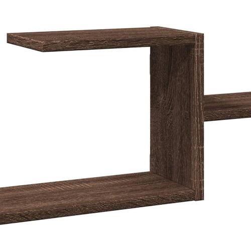 Væghylde 104x15x49 cm konstrueret træ brun egetræsfarve