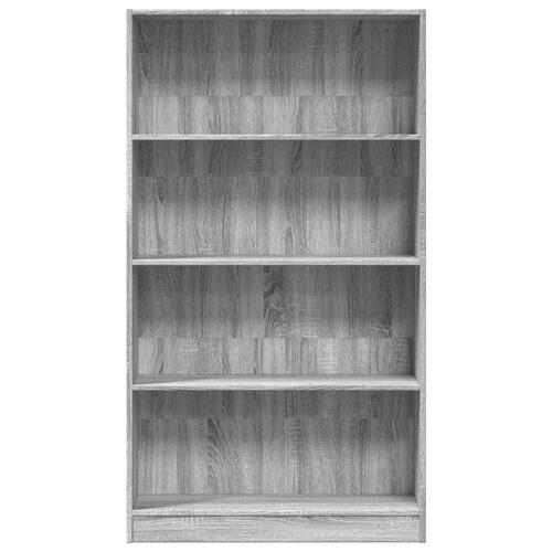 Bogreol 80x24x143 cm konstrueret træ grå sonoma-eg