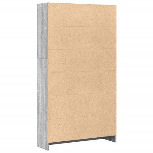 Bogreol 80x24x143 cm konstrueret træ grå sonoma-eg