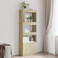 Højskab 63x33x180 cm konstrueret træ sonoma-eg