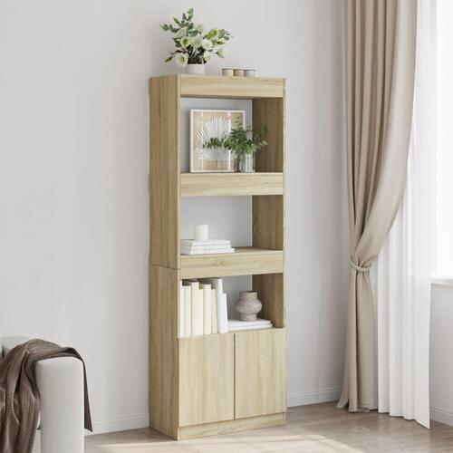 Højskab 63x33x180 cm konstrueret træ sonoma-eg