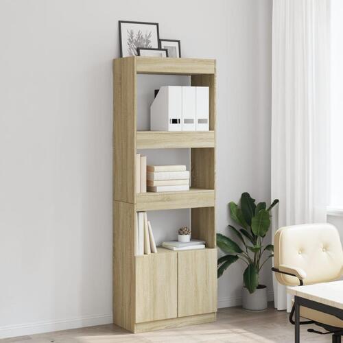 Højskab 63x33x180 cm konstrueret træ sonoma-eg