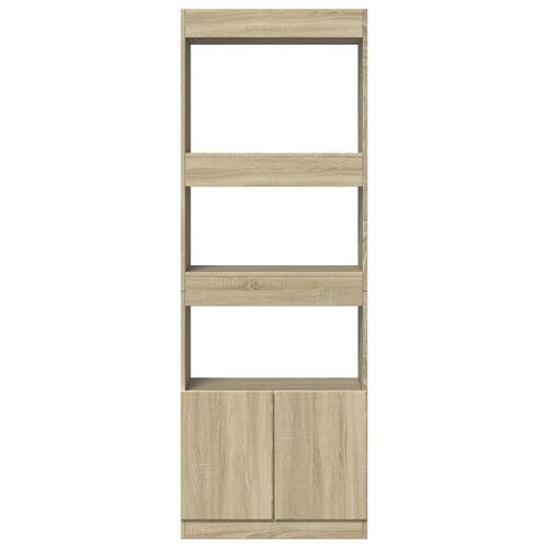 Højskab 63x33x180 cm konstrueret træ sonoma-eg