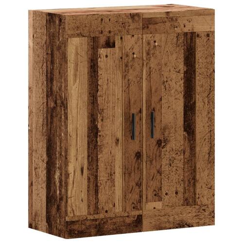 Vægskab 69,5x34x90 cm konstrueret træ gammelt træ-look