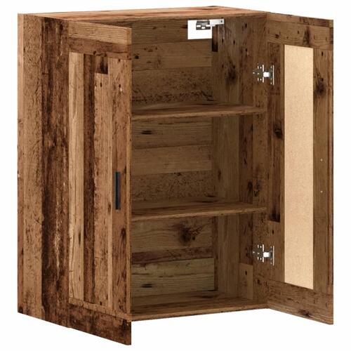 Vægskab 69,5x34x90 cm konstrueret træ gammelt træ-look