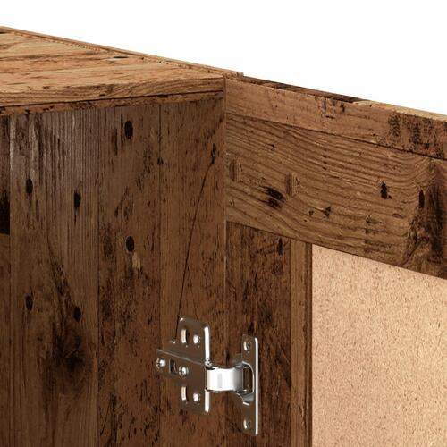 Vægskab 69,5x34x90 cm konstrueret træ gammelt træ-look