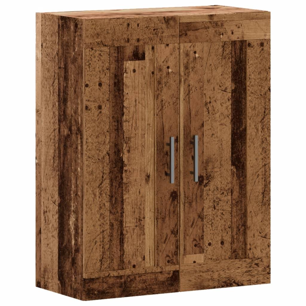 Vægskab 69,5x34x90 cm konstrueret træ gammelt træ-look