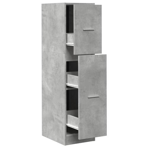 Apotekerskab 30x41x118 cm konstrueret træ betongrå