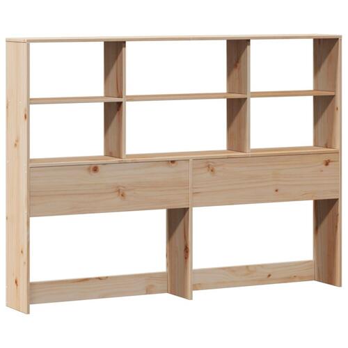 Seng med reol uden madras 135x190 cm massivt fyrretræ