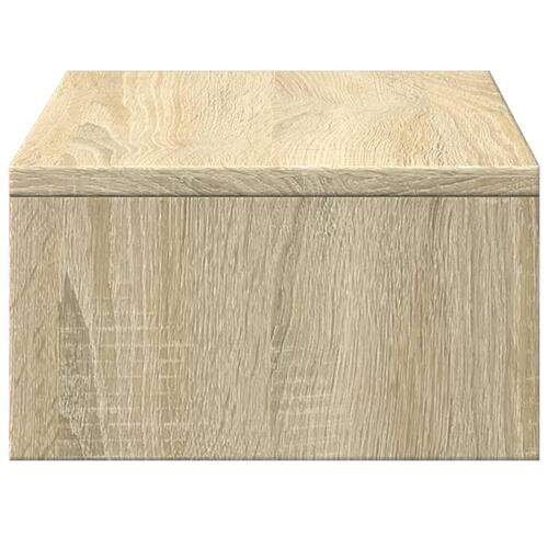Skærmholder med skuffer 50x27x15 cm konstrueret træ sonoma-eg