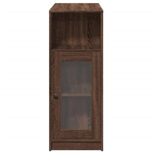 Barbord m. stativer 101x40x103,5 cm konstrueret træ brun egetræ