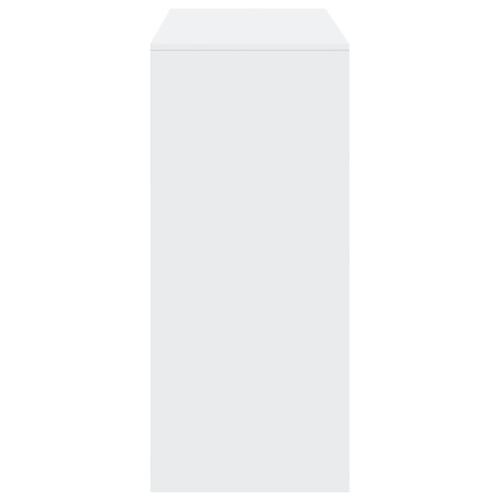 Barbord med hylde 124x46x103,5 cm konstrueret træ hvid
