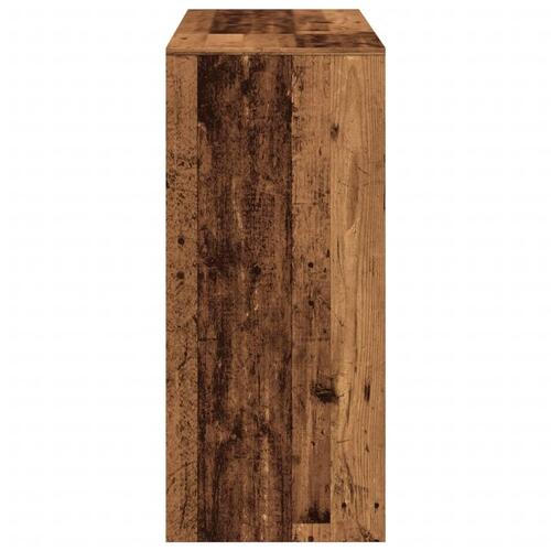 Barbord med hylde 124x46x103,5 cm konstrueret træ gammelt træ