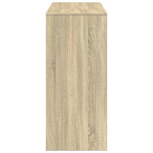Barbord med hylde 124x46x103,5 cm konstrueret træ sonoma-eg