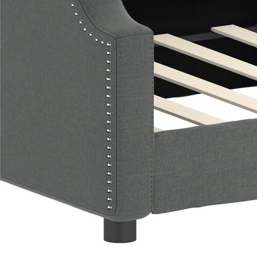 Daybed 100x200 cm stof mørkegrå