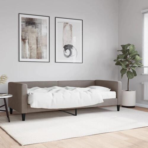 Daybed med madras 80x200 cm stof gråbrun