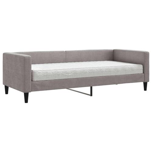 Daybed med madras 80x200 cm stof gråbrun