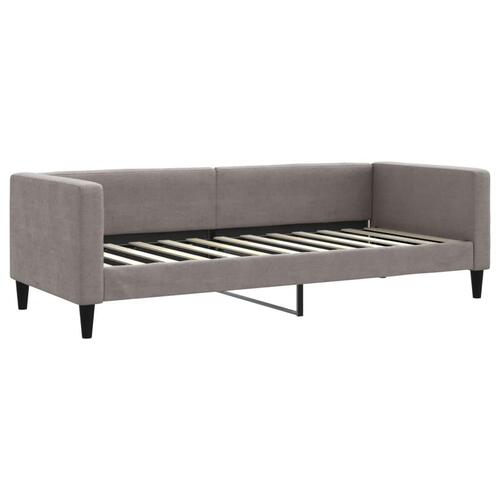 Daybed med madras 80x200 cm stof gråbrun