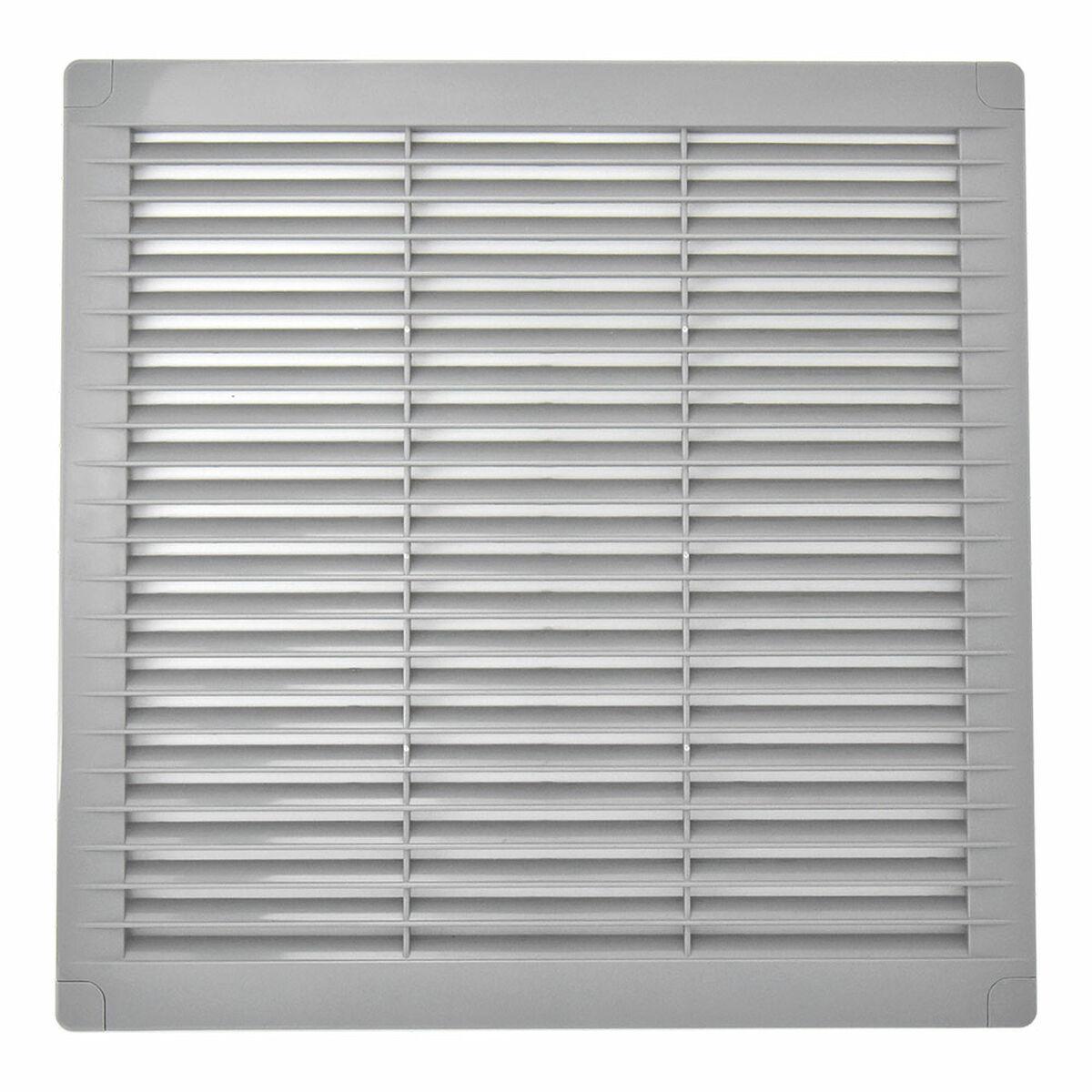 EDM Ventilationsgitter 30 × 30 cm med moskitonet - grå