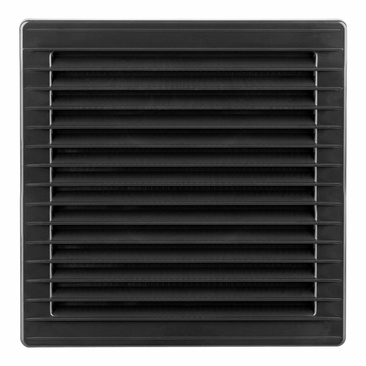 EDM Ventilationsgitter 17 x 17 cm - antracit med moskitonet