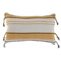 Pude Home ESPRIT Beige Sennep Boho 50 x 30 cm