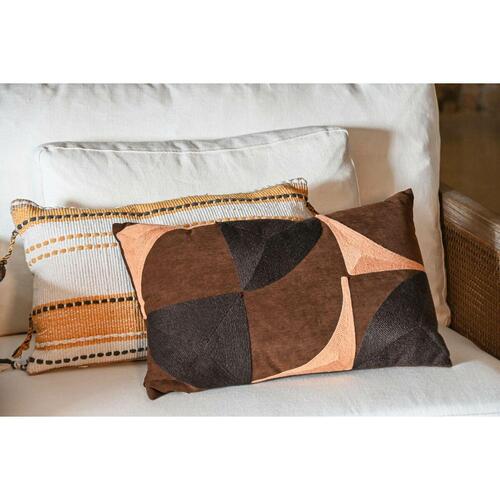 Pude Home ESPRIT Beige Sennep Boho 50 x 30 cm