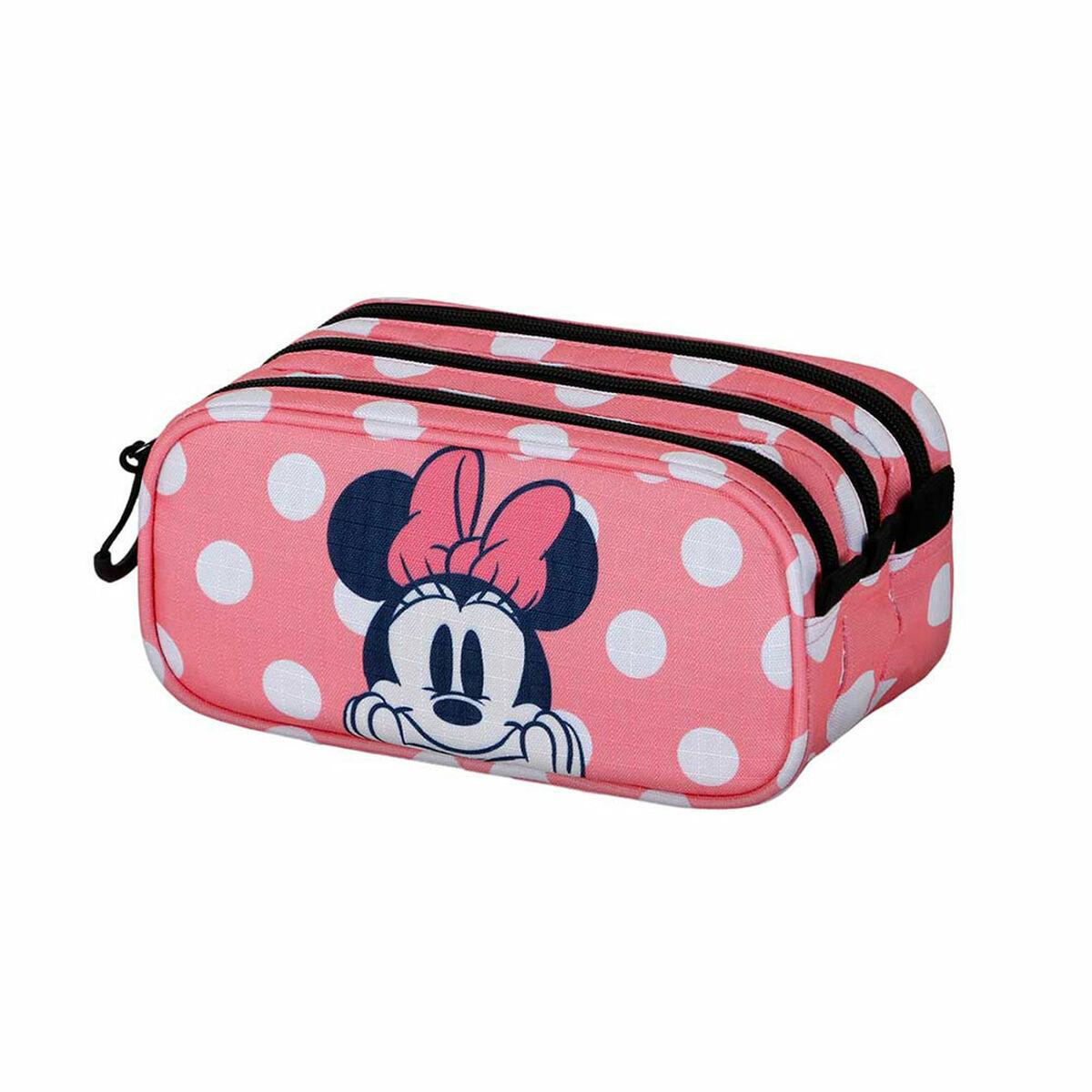 Tredobbelt penalhus Minnie Mouse Karactermania - Pink, 2,5 l